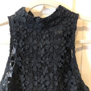 Sabo Skirt Black Crochet Lace Crop Top